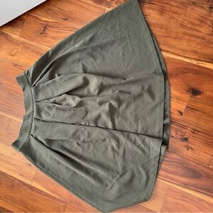 twik Olive Green Circle Skirt